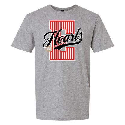 Hearts Striped Initial