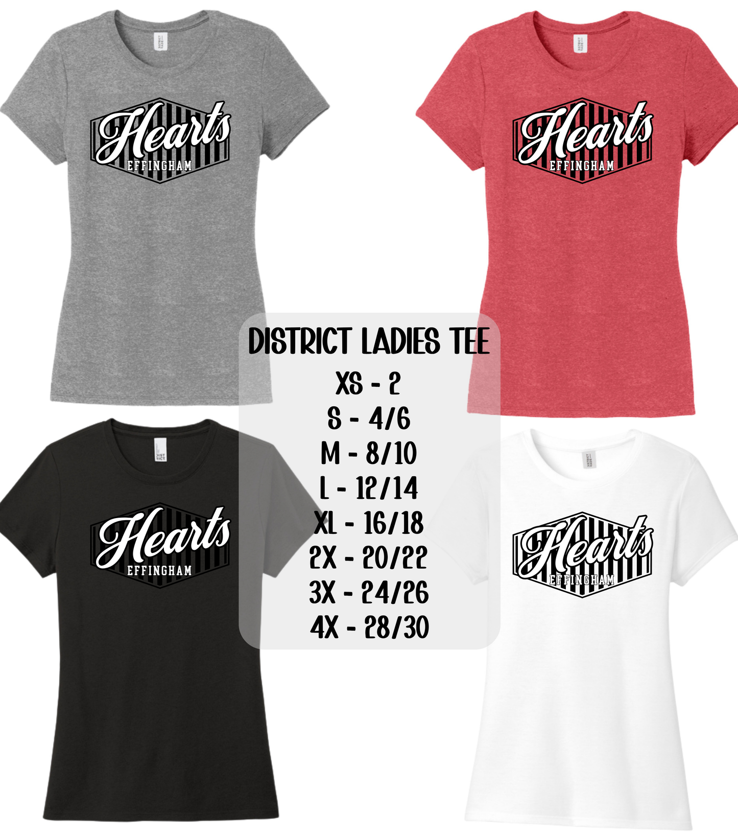 Hearts Striped Hexagon