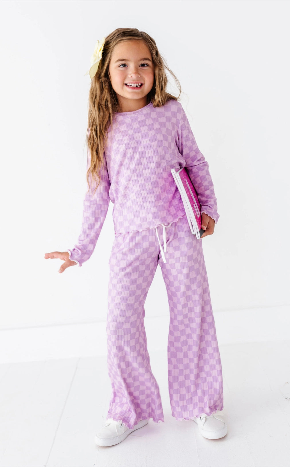 Preppy Purple Check | Ribbed Set