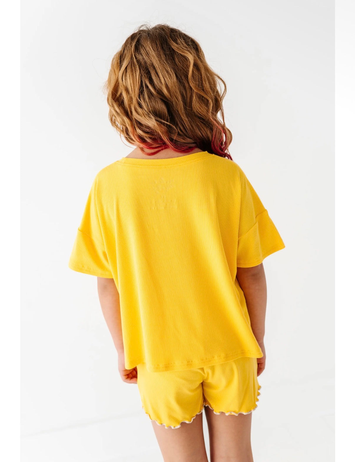 Lemon Drop | Boxy Crop + Shorts Rib Set