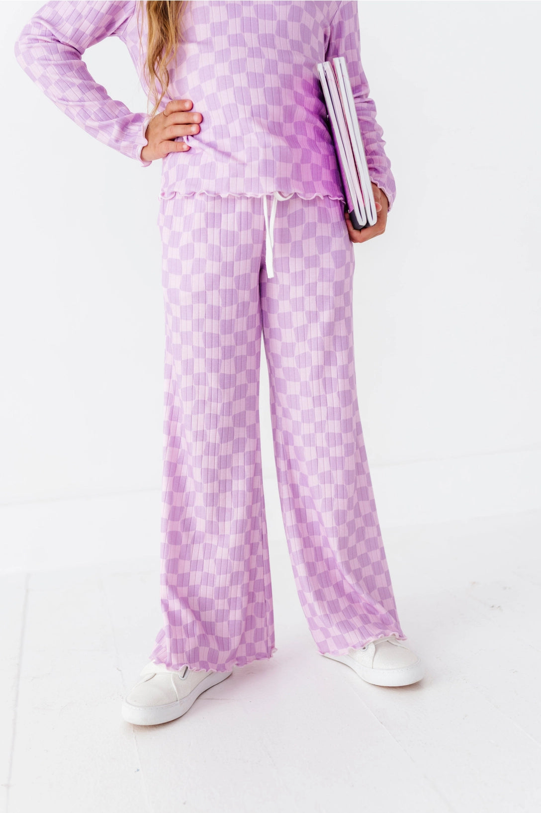 Preppy Purple Check | Ribbed Set