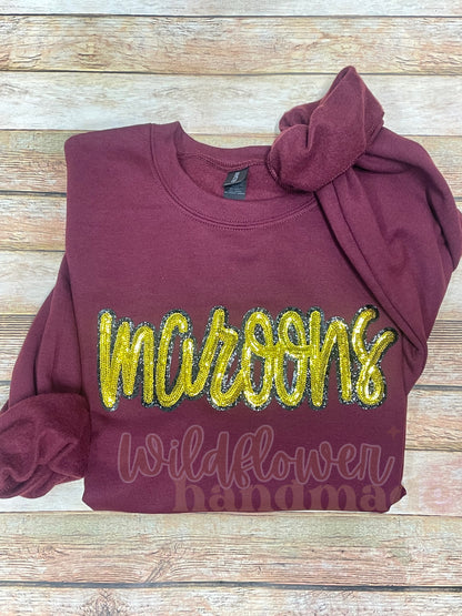 MAROONS Chenille Patch Sweatshirt
