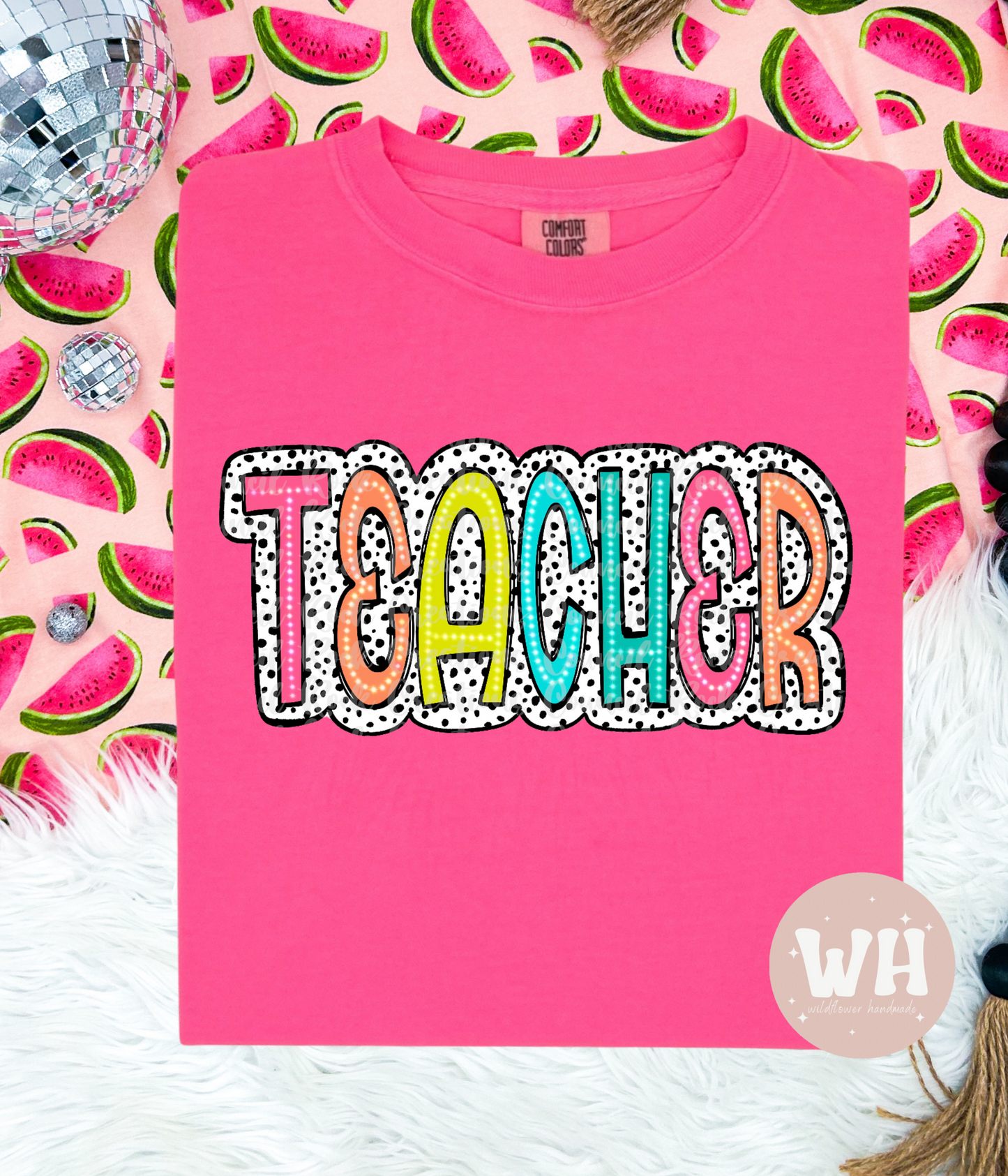 Spotted teacher tee