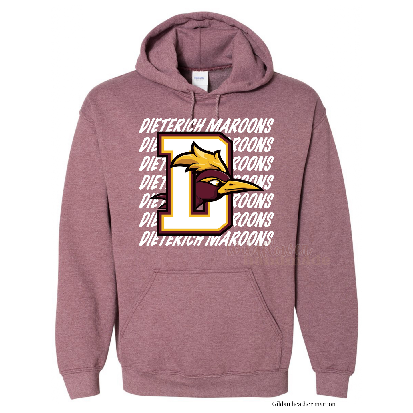 Dieterich Maroons - white logo