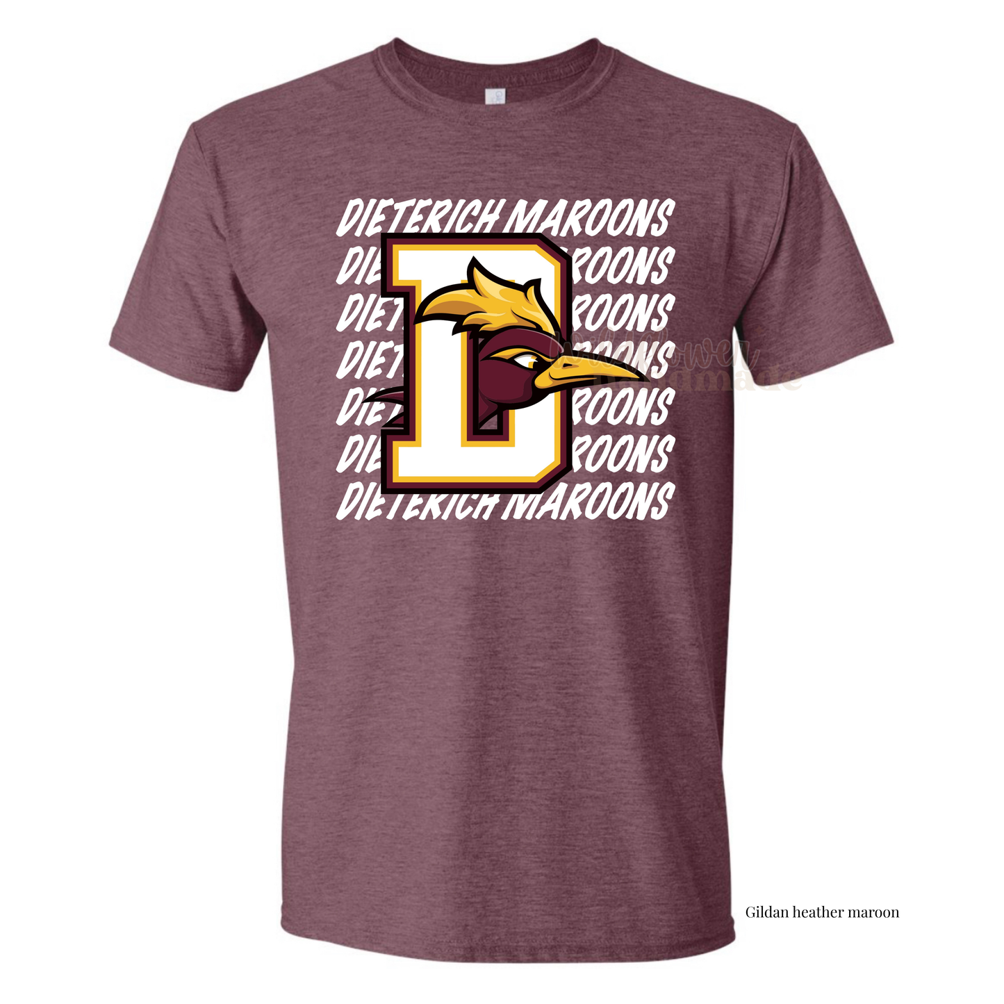 Dieterich Maroons - white logo