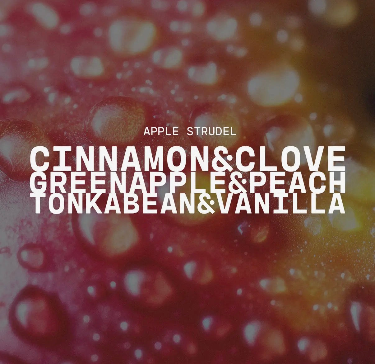 Close-up of fruit with text overlay on a blurred background