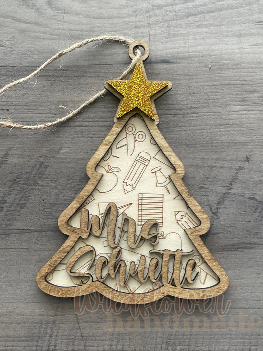 Custom Teacher Ornament