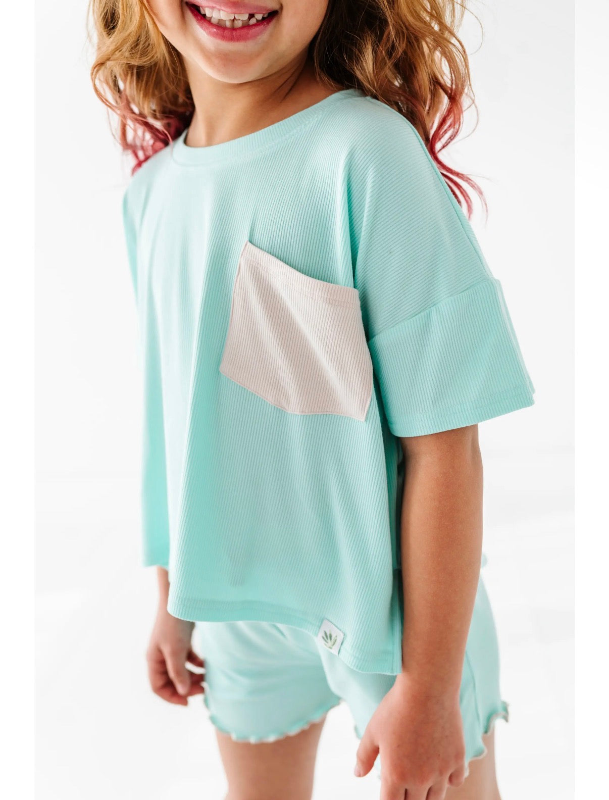 Ocean | Boxy Crop + Shorts Rib Set