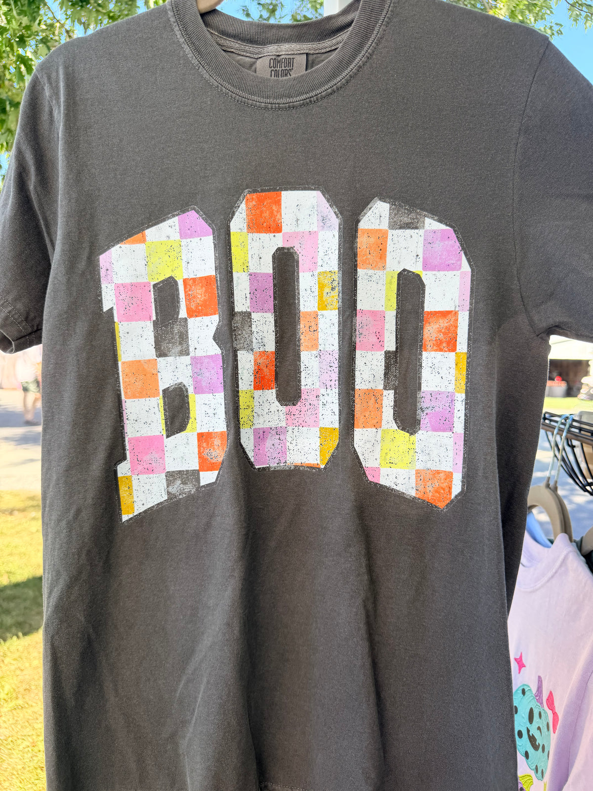 Checkered Boo Tee