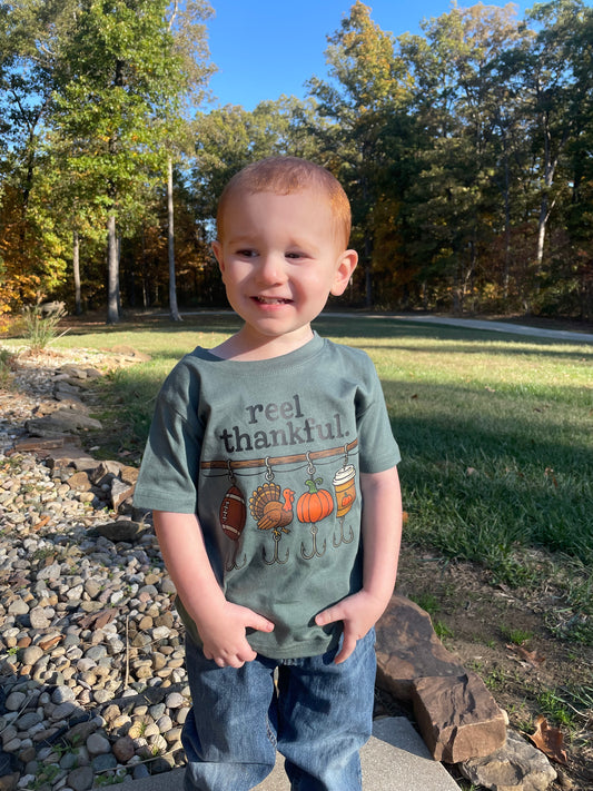 Kids Reel Thankful Tee