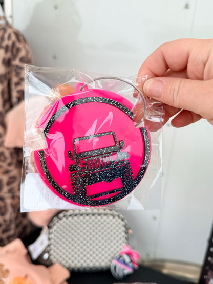 OFF-ROAD/4x4 Acrylic Hair Tie Holder Keychain