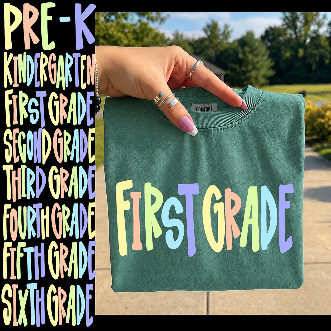 Multicolor School Tee