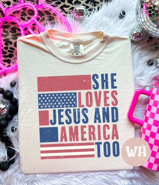 She loves Jesus and America too