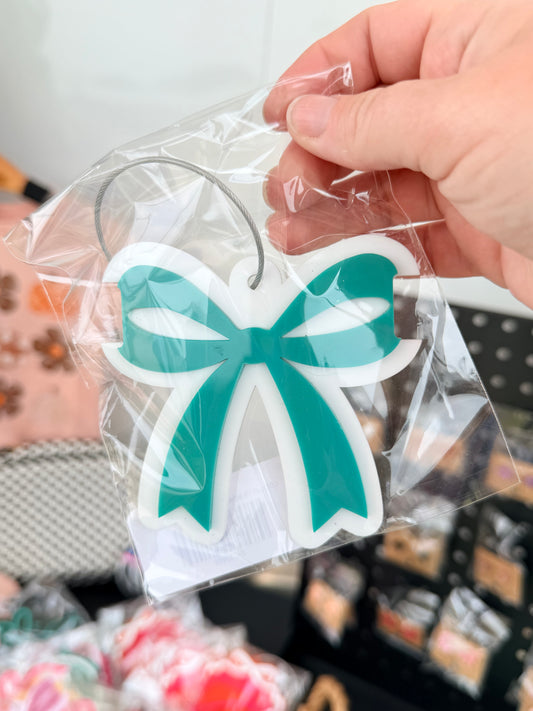 COQUETTE BOW Hair Tie Holder Keychain
