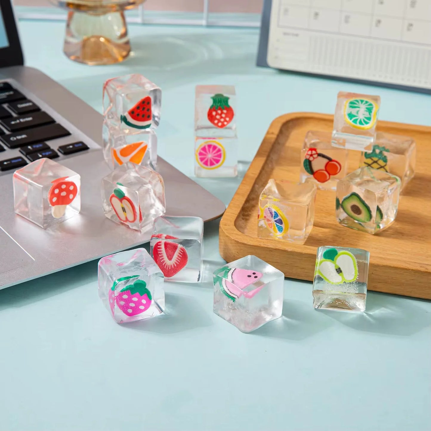 Mini Fruit Ice Cube Squishy - Sent at Random