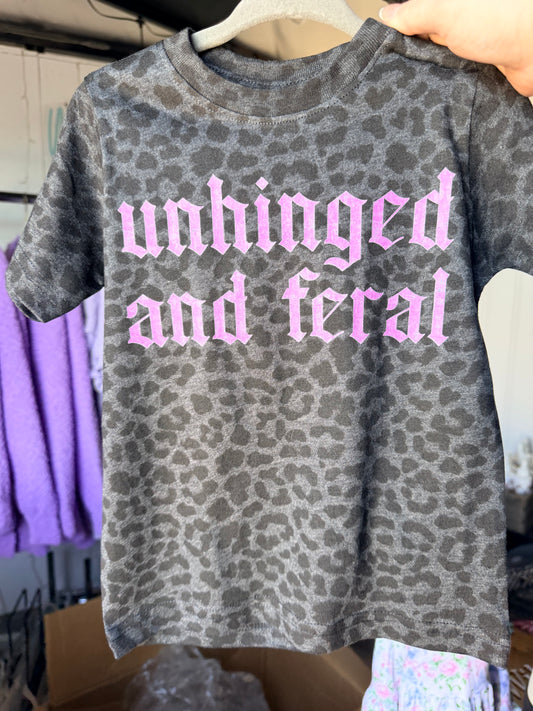 Girls Leopard Unhinged & Feral Tee