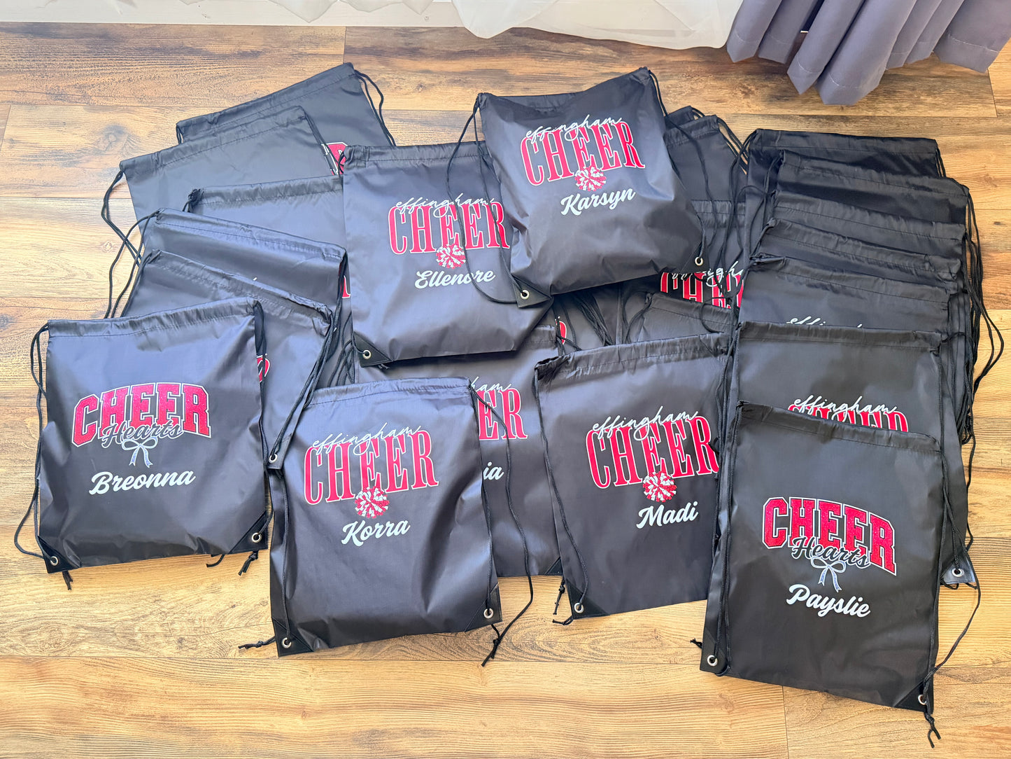 Personalized Effingham Hearts Cheer Bag