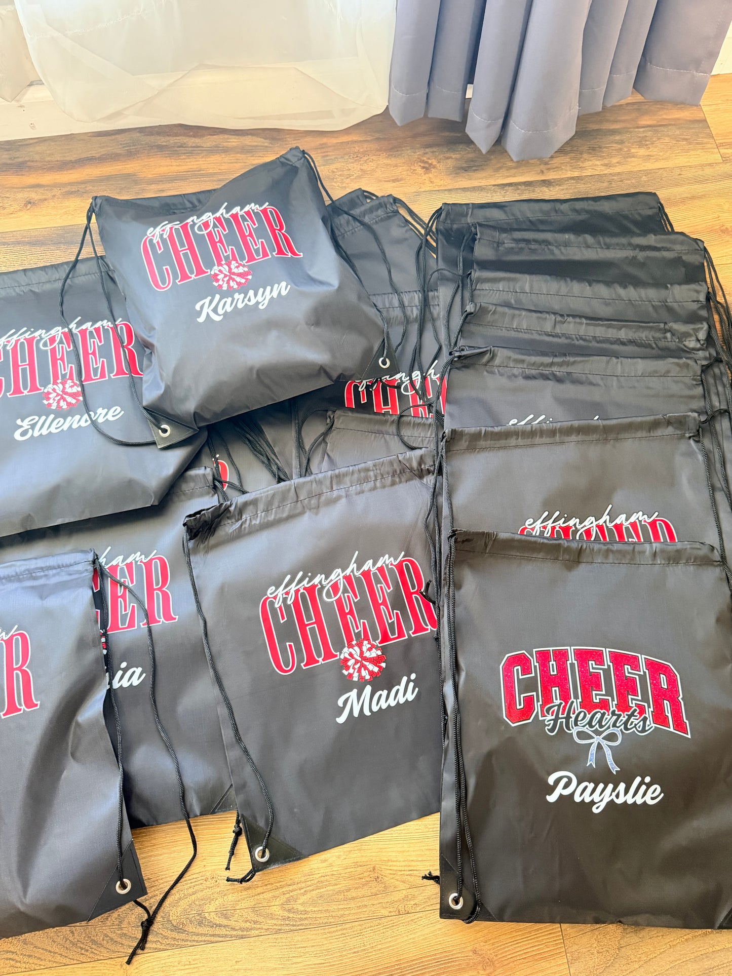 Personalized Effingham Hearts Cheer Bag