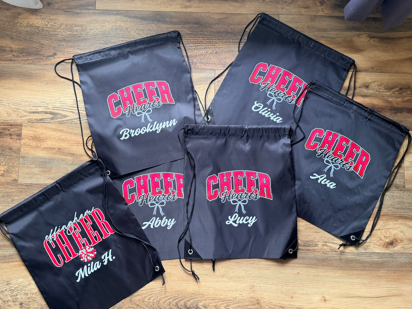 Personalized Effingham Hearts Cheer Bag