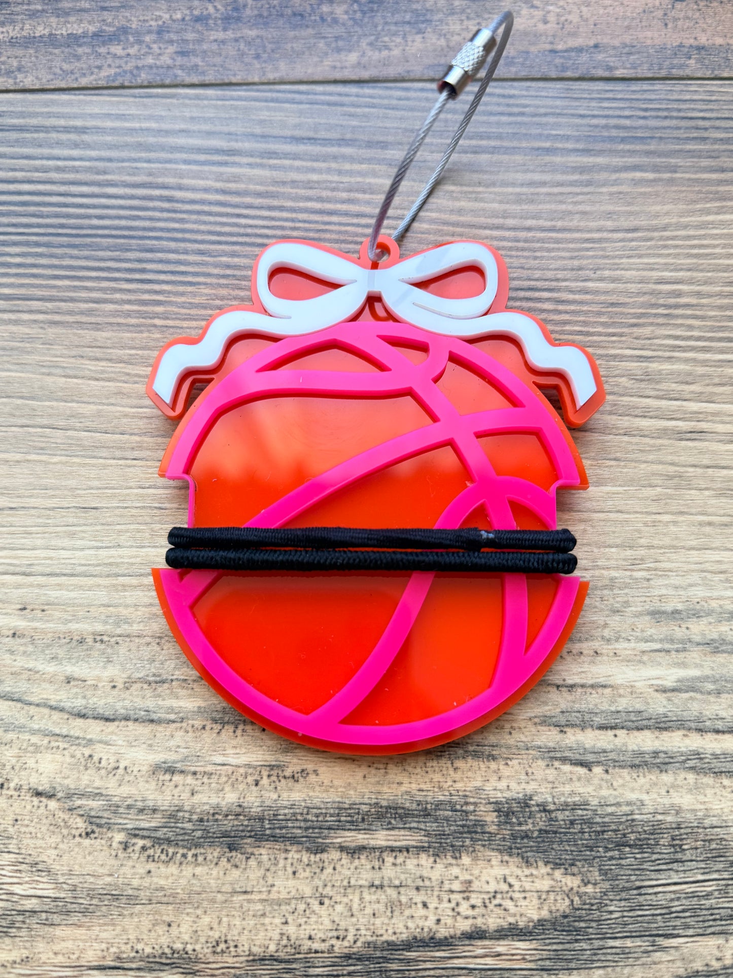 BASKETBALL Hair Tie Holder Keychain