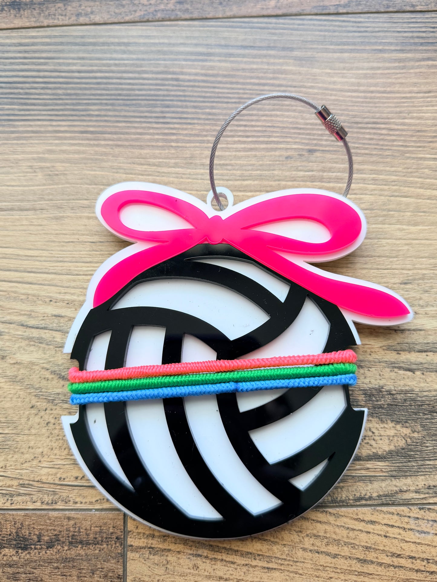 VOLLEYBALL Hair Tie Holder Keychain