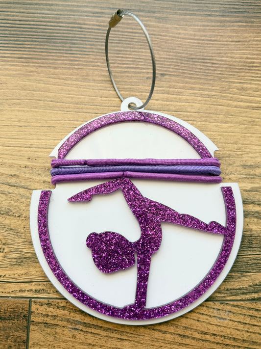 GYMNASTICS Hair Tie Holder Keychain