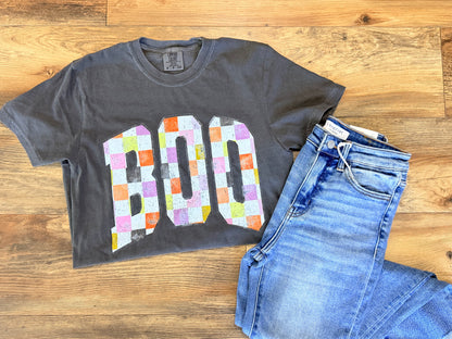 Checkered Boo Tee