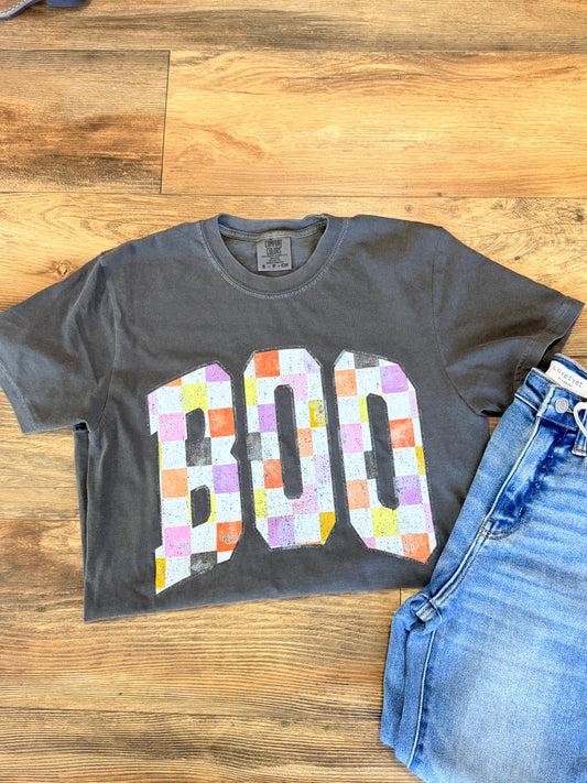 Checkered Boo Tee