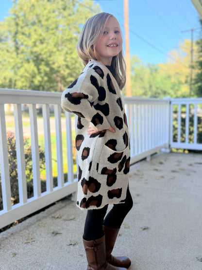 Girls Leopard Cardigan