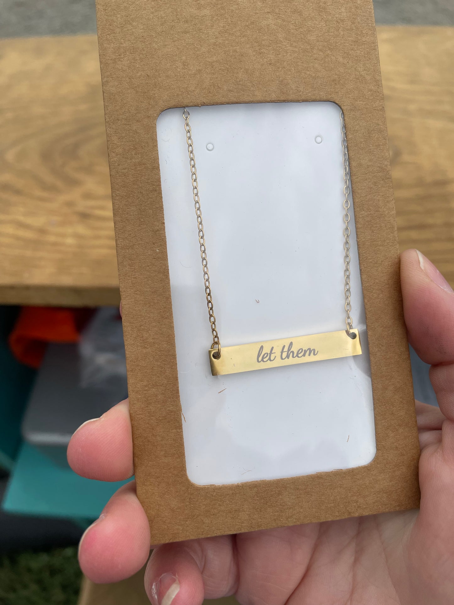 Custom Engraved Bar Necklace