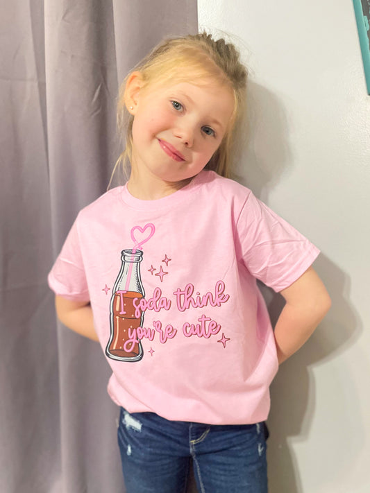 Girls I Soda Think You're Cute Valentine Shirt