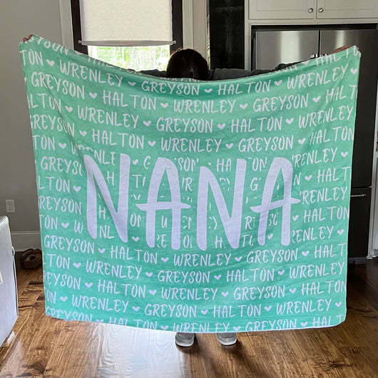 Custom Kids Names Blanket