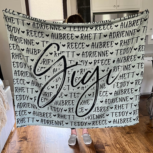 Custom Kids Names Blanket