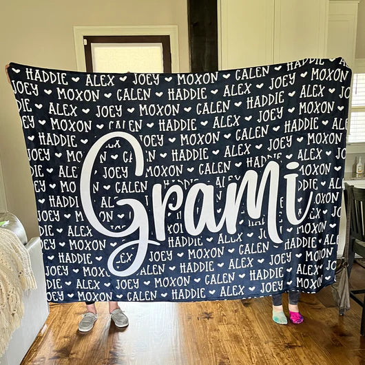 Custom Kids Names Blanket