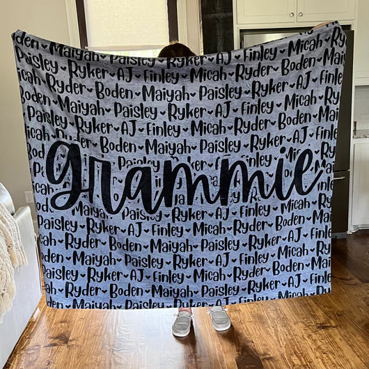 Custom Kids Names Blanket