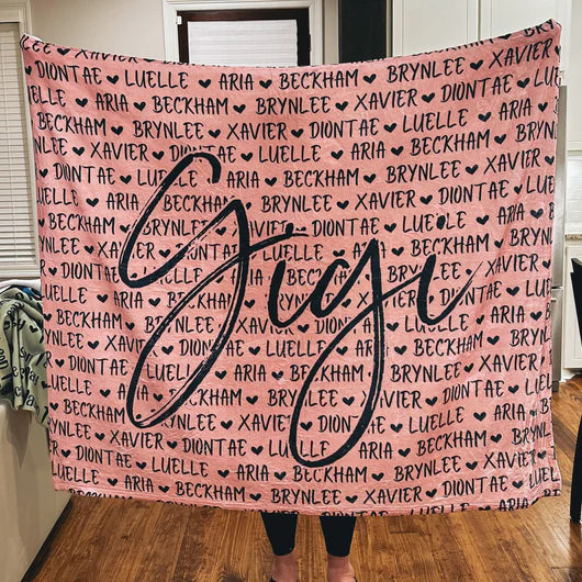 Custom Kids Names Blanket