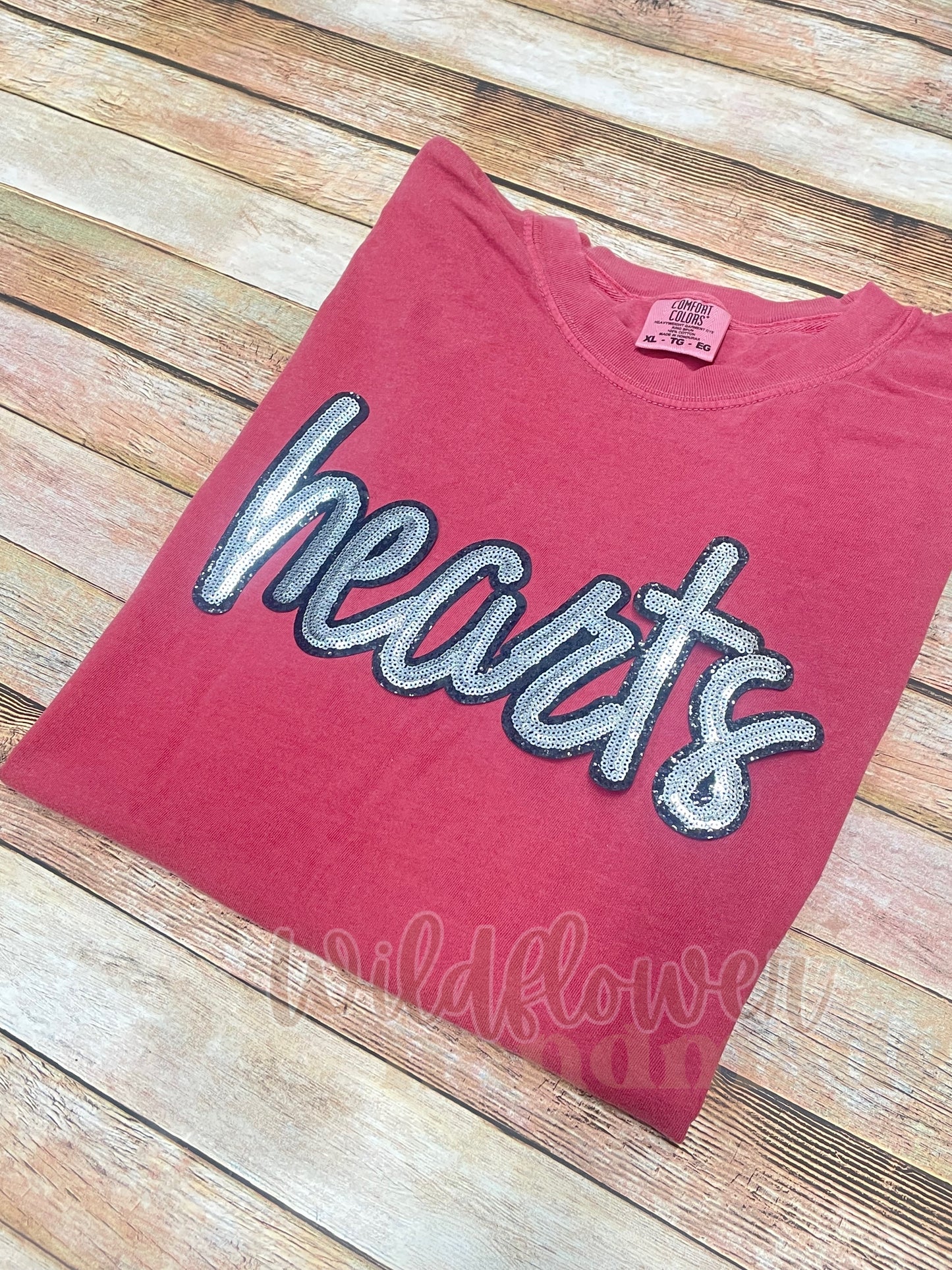 HEARTS Sequin Patch