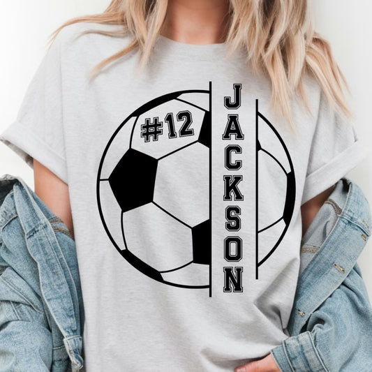 Split Soccer Ball | Completely Customized! | Tee or Crewneck