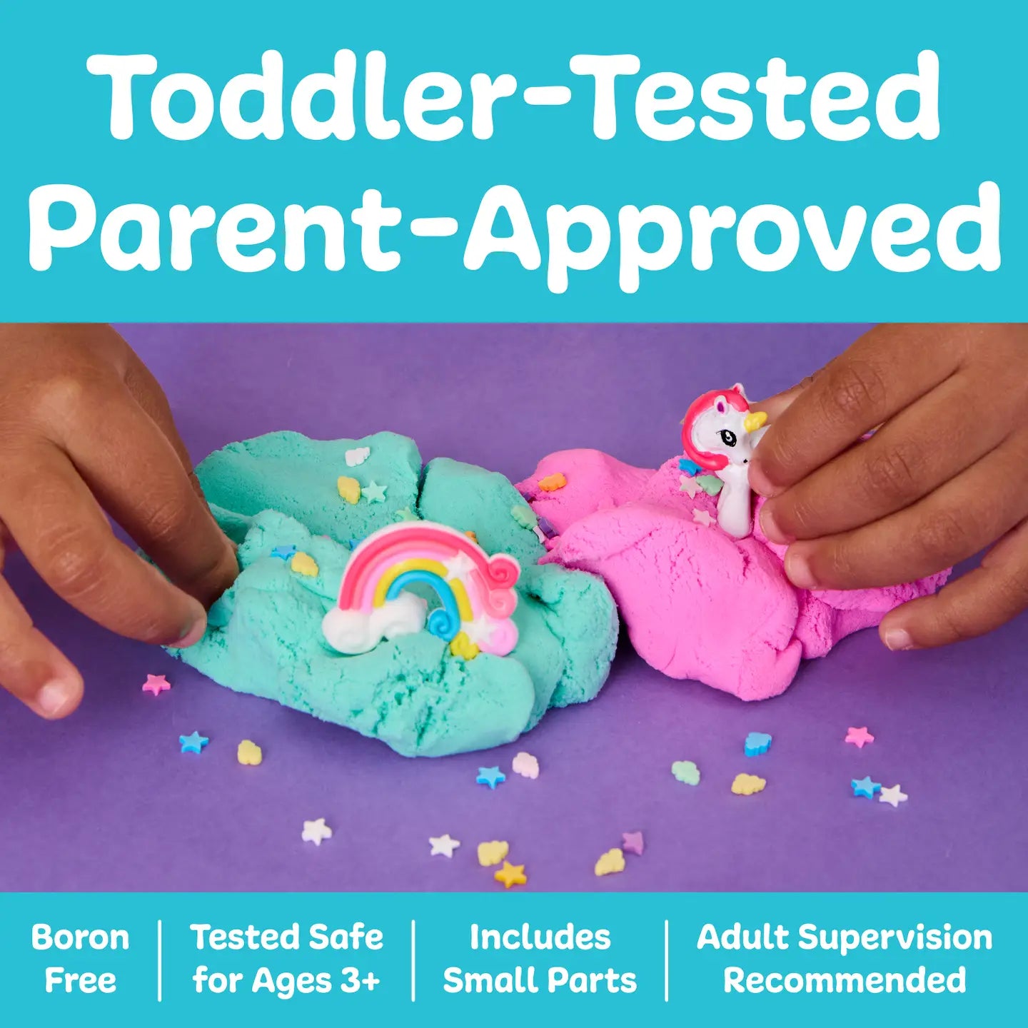 Sensory Mini Play Kit Jar with Cloud Clay: Unicorn Theme