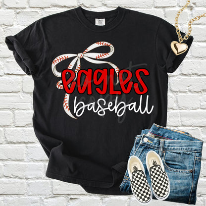 Baseball Bow Spiritwear | Customized to your Mascot! | Tee or Crewneck