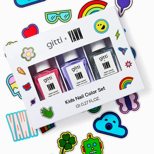 Kids Nail Polish Set | Clean Peel-Off Vegan Nail Polish Trio