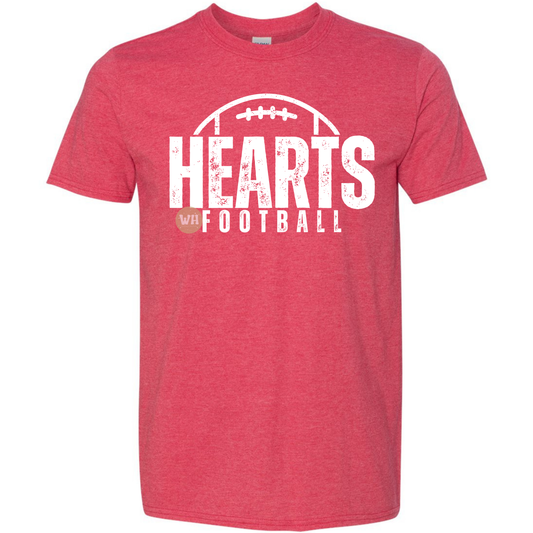 Hearts Football distressed