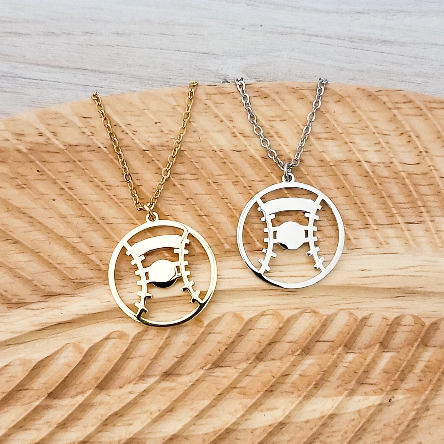 Custom Engraved Baseball/Softball Pendant Necklace