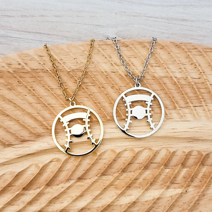 Custom Engraved Baseball/Softball Pendant Necklace