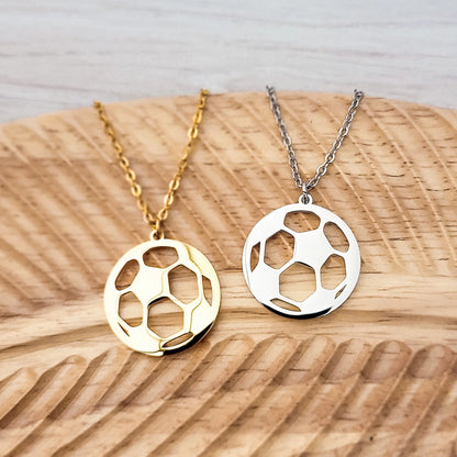 Custom Engraved Soccer Pendant Necklace