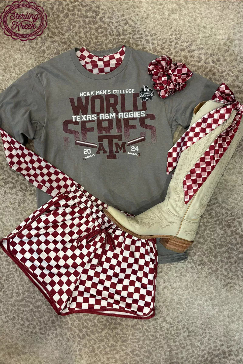 Pep Rally Mesh Top Maroon