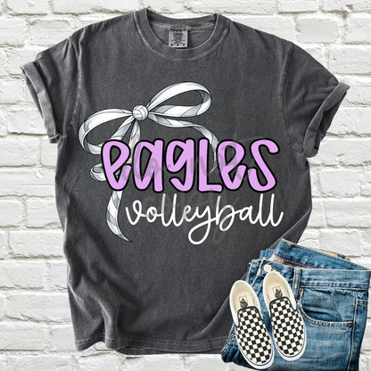 Volleyball Bow Spiritwear | Customized to your Mascot! | Tee or Crewneck