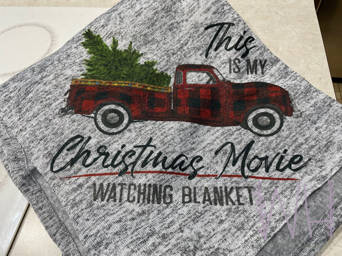 Christmas movie watching blanket